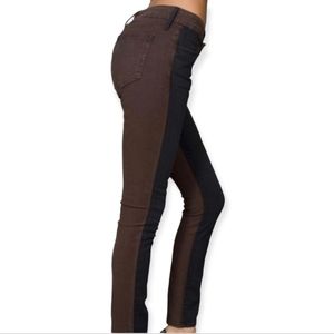 Koral Skinny Brown Tinted Colorblock Jeans, EUC, size 26